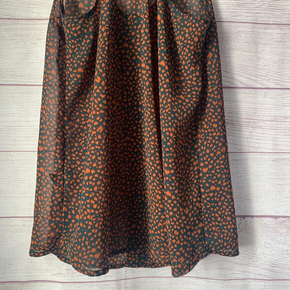 Mine Black and Brown Sheer Racerback Tank Top Button Up Front Pockets Size S - Picture 7 of 14